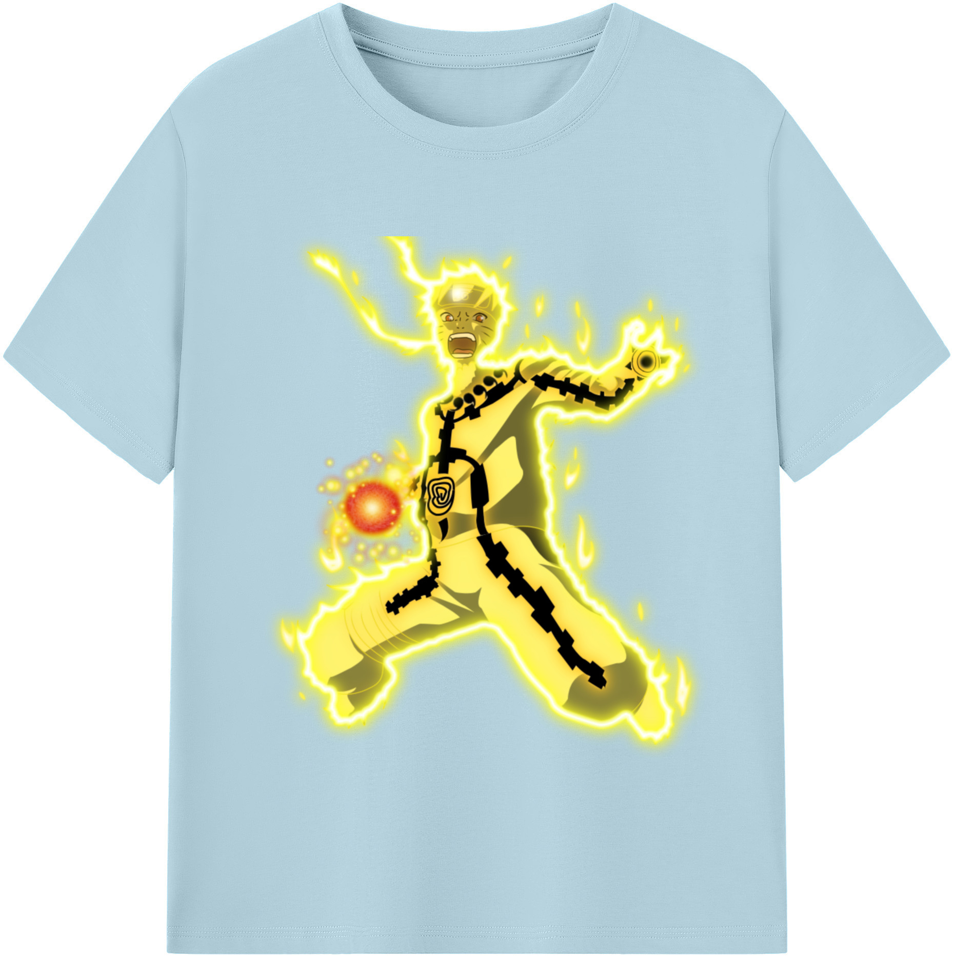 （画像用） NARUTO -ナルト- うずまき ナルト Uzumaki Naruto 綿100％半袖Tシャツ（フロントプリント）